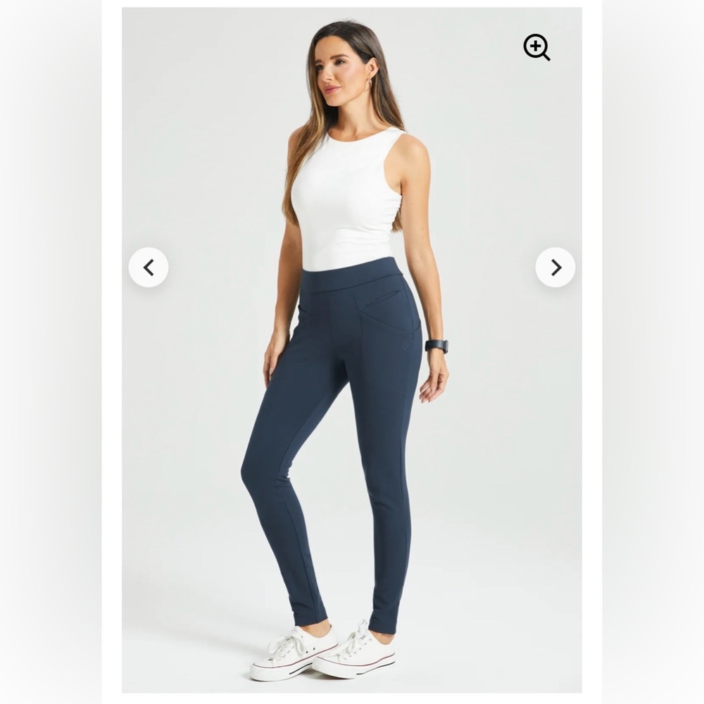 Betabrand XS & XSP Navy Journey Skinny Leg Pants Stretch Womens 25” & 27” Inseam - Picture 12 of 16